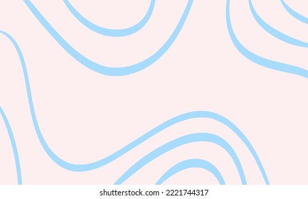Blue and pink abstract vector background with waves
