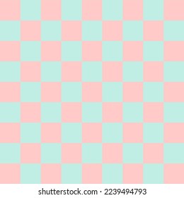 Abstrakt auf blauem und rosafarbenem Hintergrund mit modernem Design. Blauer Gingham nahtloses Muster. Abstrakter Farbvektorbanner. Vektorgrafik.