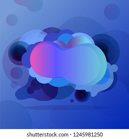 Blue pink background of abstract shapes

