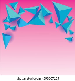 Blue and pink background Abstract square geometric texture. Vector banner background for web design wedding card and love.