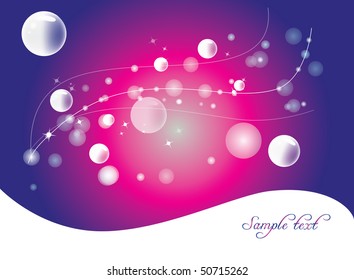 blue pink  background with light balloons.Vector