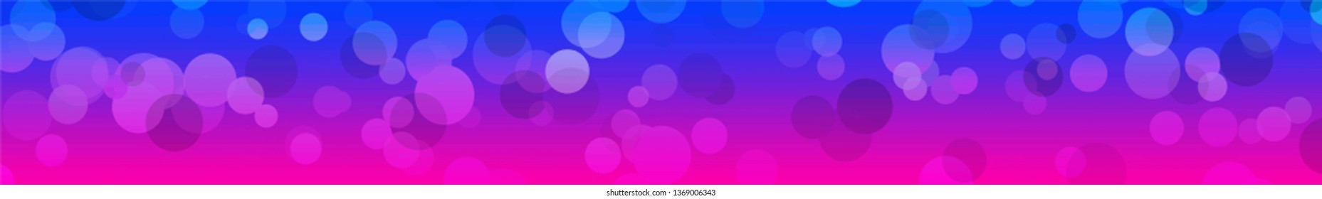 blue and pink banner with circles of different sizes and transparency. vector