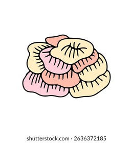 blue and pink beauty coral element cartoon