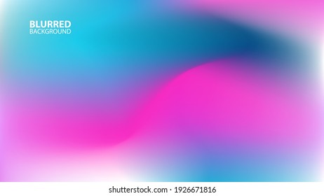 Blue and pink blurred background with modern abstract blurred purple gradient. Smooth template for your graphic design. Vector illustration.