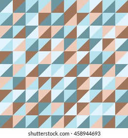 Blue, pink and brown geometric pattern, vector illustration