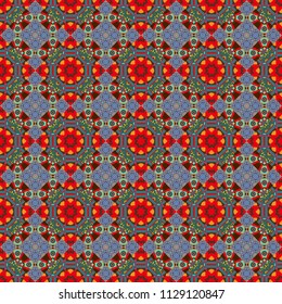 Blue, pink and brown texture. Abstract ornament. Graphic vector pattern. Wallpaper in the geometrical style. A seamless background.