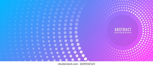 Blue pink circles abstract background on bright space with dotted lines effect decoration. Modern graphic design element dots style concept for web banner, art, flyer, card, or brochure cover