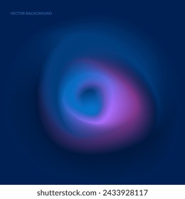 Blue and Pink Circular Object on Blue Background