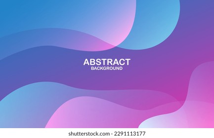 Blue and pink color background. Fluid shapes composition. Eps10 vector