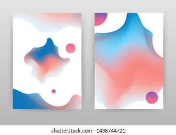Blue pink colorful abstract design for annual report, brochure, flyer, poster. Colorful background vector illustration for flyer, leaflet, poster. Abstract A4 brochure template.