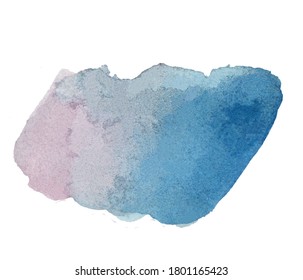 The Blue Pink Colorful Watercolor Stain From The Brush Png