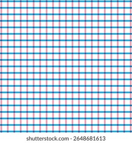 cor azul e rosa Padrão sem emenda xadrez. Verifique a textura do tecido. Projeto de impressão têxtil vetorial.