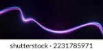 Blue, pink curved light line, rope, tape. Smooth festive neon line with light effects. Element for your design, advertising, postcards, invitations, screensavers, websites, games.	
