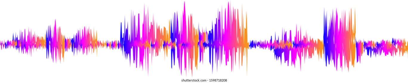 Blue and pink digital sound wave background. Technology concept and earthquake waves. Design for the music industry vector illustration.