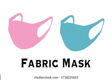  Fabric cara hecha. Equipo de prevención de enfermedades. Atención de salud personal. Vector de ilustración. ​ Se necesita atención médica. 