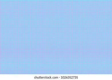 	
Blue pink dotted halftone. Regular micro dotted gradient. Half tone vector background. Artificial texture. Pink dots on cyan backdrop. Modern pop art design template. Glitch halftone texture