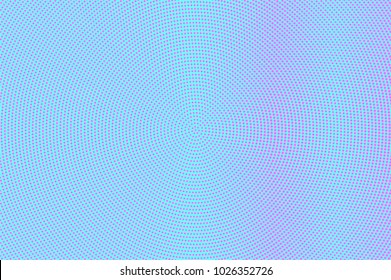 	
Blue pink dotted halftone. Subtle vertical dotted gradient. Half tone vector background. Artificial texture. Pink dots on cyan backdrop. Modern pop art design template. Glitch halftone texture