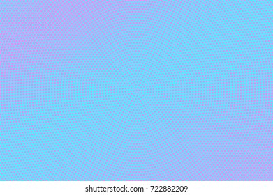 Blue and pink dotted halftone vector background. Winter seasonal banner template. Smooth dotted pattern. Subtle dotted gradient. Pop art design. Pastel halftone texture. Violet blue background