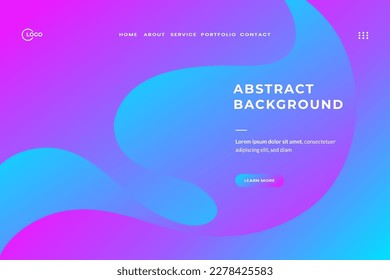 Fondo 3D dinámico azul rosado con concepto moderno de forma fluida y afiche minimalista adecuado para varios medios de diseño, incluyendo banner, web, cabecera, portada, cartel, volante y medios sociales