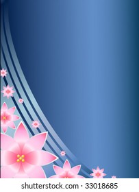 Blue & Pink Flower Layout