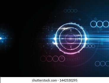 Blue Pink Futuristic Digital Data Technology Background