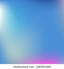 Blue and pink gradient. Abstract blue background. Colorful light design. Soft blurred backdrop. Colorful mesh background. Abstract modern style. Plain mesh illustration. Multicolor smooth background.