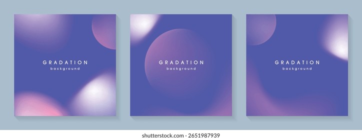 Blue and pink gradient background material set