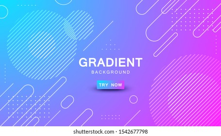 Blue And Pink Gradient Geometric Shape Background