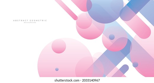 Fondo de forma geométrica de gradiente azul y rosa