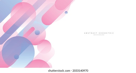 Blue and pink gradient geometric shape background