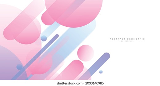 Blue and pink gradient geometric shape background