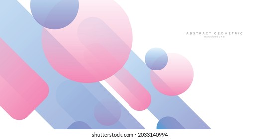 Blue and pink gradient geometric shape background