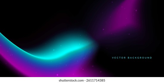 Blue and pink gradient on dark background. You use can banner, brochre, presentation. Vector illustration