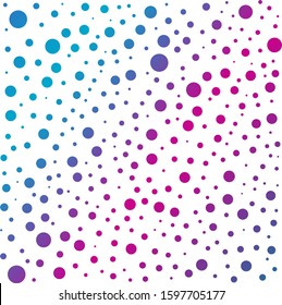 Blue and pink gradient vector pattern with circles. Abstract style design with bubbles. Template for beautiful sites.