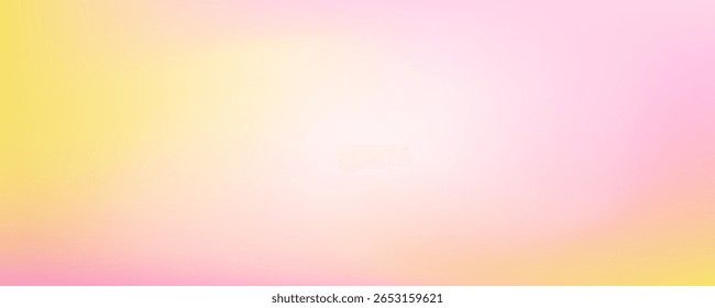 Blaurosa Farbverlauf. Gelb und blau rosa Abstufung, abstrakter Frühlingshintergrund, pastellfarbener Regenbogen-Farbverlauf-Himmel