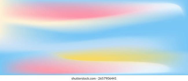 Degradado rosa azul. Gradación rosa amarillo y azul, fondo abstracto de la primavera, cielo del gradiente del arco iris pastel