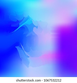 Blue, pink holographic background. Foil colorful texture. Abstract soft pastel colors backdrop. Trendy creative vector cosmic gradient. Vibrant print illustration. Creative neon template for banner.