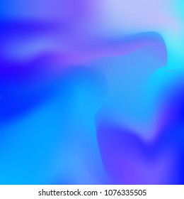 Blue, pink holographic background. Foil colorful texture. Abstract soft pastel colors backdrop. Trendy creative vector cosmic gradient. Vibrant print illustration. Creative neon template for banner.
