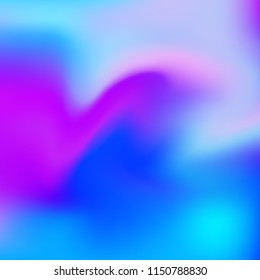 Blue, pink holographic background. Foil colorful texture. Abstract soft pastel colors backdrop. Trendy creative vector cosmic gradient. Vibrant print illustration. Creative neon template for banner.