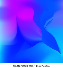 Blue, pink holographic background. Foil colorful texture. Abstract soft pastel colors backdrop. Trendy creative vector cosmic gradient. Vibrant print illustration. Creative neon template for banner.