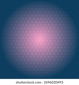 Fondo de estructura de panal azul y rosa con efecto de brillo suave