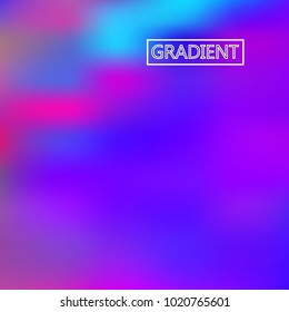 Blue, pink iridescent holographic background. Foil rainbow texture. Abstract soft pastel colors backdrop. Trendy creative vector cosmic gradient. Vibrant print illustration. Creative neon template.