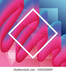Blue and pink liquid shape design, Fluid background abstract modern color template and geometric theme Vector illustration