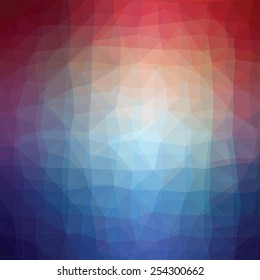 Blue and pink luminosity geometric low poly style vector illustration graphic background.