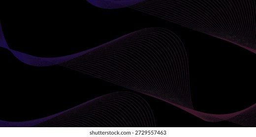 azul rosa magenta Vector Abstractas mínimo fondo de línea ondulada Ecualizador de pista de frecuencia digital Arte de línea estilizado Línea ondulada curva lisa