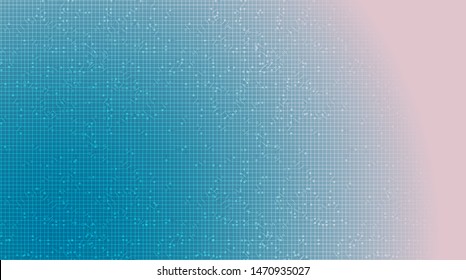 Blue and Pink Microchip on Technology Background,hi Tech and security Concept design,Free Space For text in put,Vector illustration.