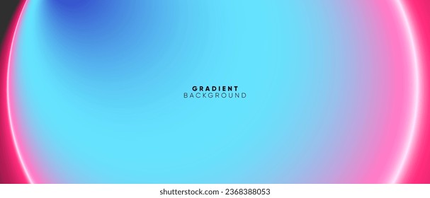 Blue Pink Neon Gradient Background. Dynamic Horizontal Banner for Futuristic Modern Tech Design. Vector.