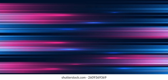 blue pink neon rays tech background vector