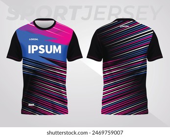 azul rosa sobre fondo oscuro para el patrón de la camiseta de los deportes.