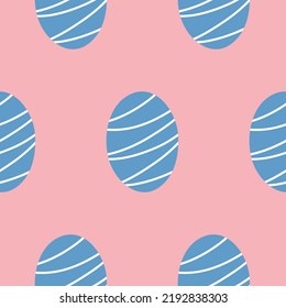 Blue pink pastel seamless pattern easter egg striped for textile design, art background vector illustration for design eps